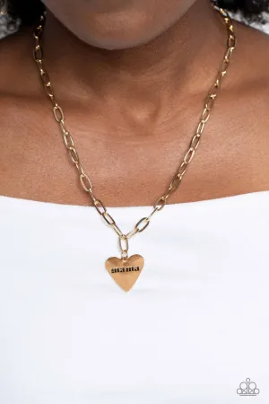 Necklaces Mama Cant Buy You Love - Gold MDAY S141