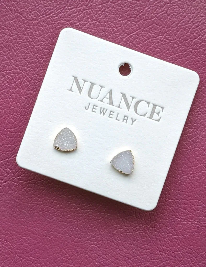 Nuance Triangle Druzy Studs (more colors!)