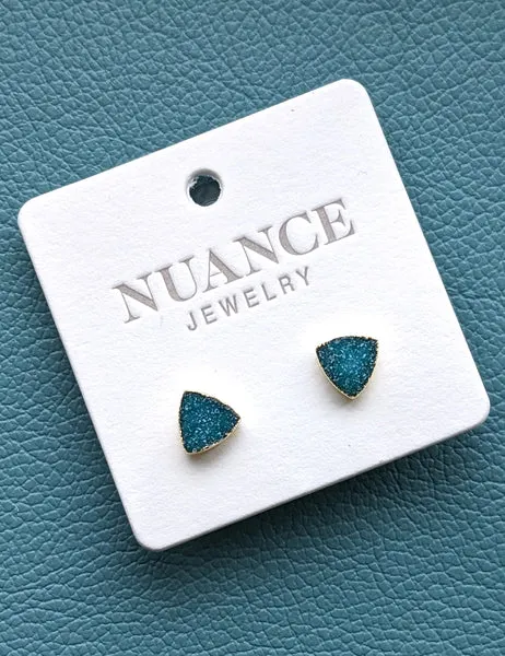 Nuance Triangle Druzy Studs (more colors!)