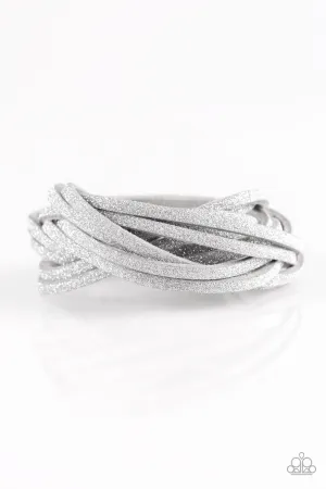 Paparazzi Bracelet ~ Shameless Shimmer - Silver