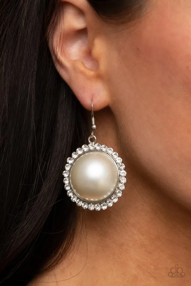 Paparazzi Earring ~ Esteemed Elegance - White