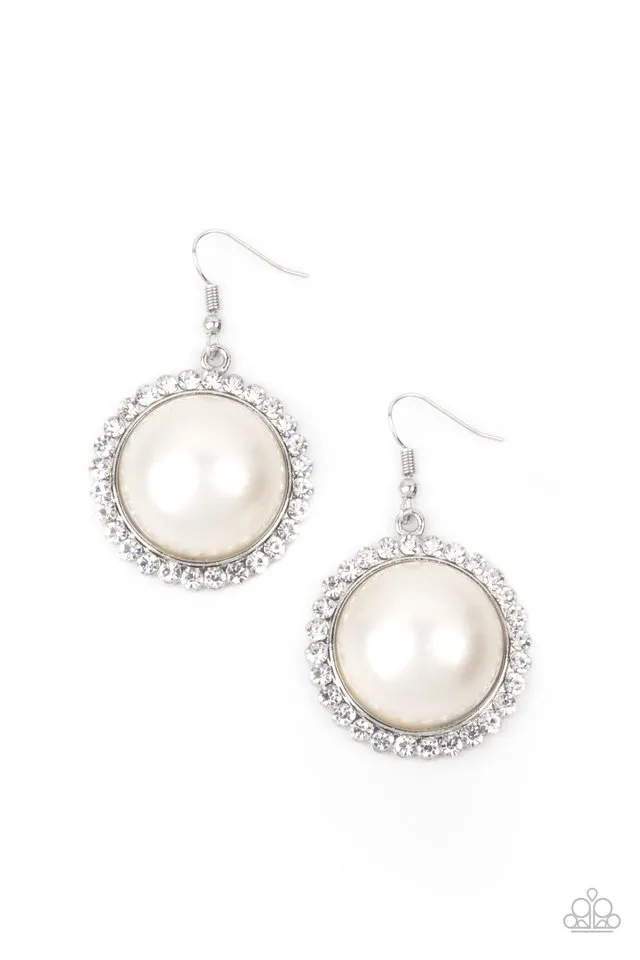 Paparazzi Earring ~ Esteemed Elegance - White