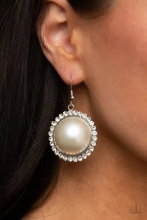 Paparazzi Earring ~ Esteemed Elegance - White