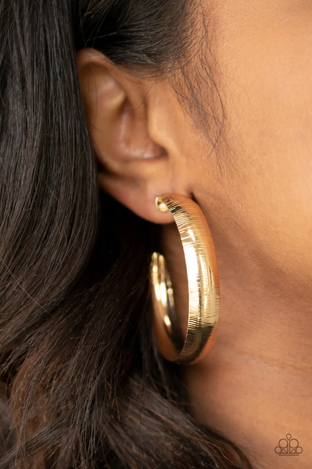 Paparazzi Hoop Wild - Gold Hoop Earrings