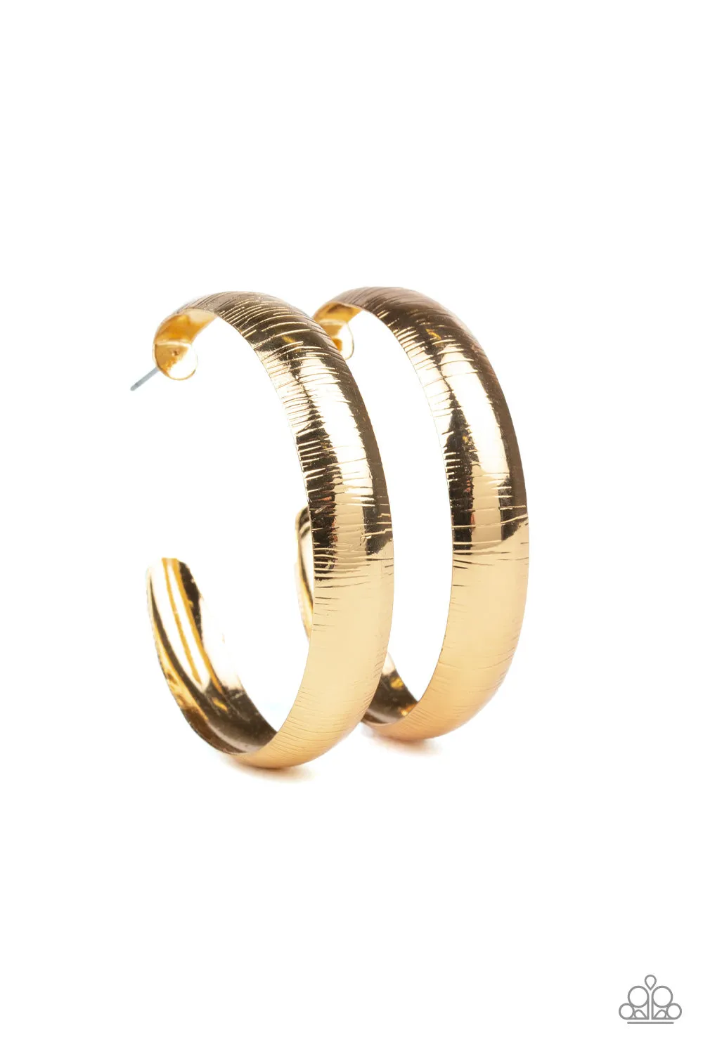 Paparazzi Hoop Wild - Gold Hoop Earrings