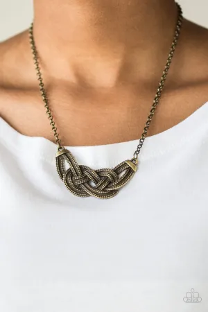 Paparazzi Nautically Naples Brass Necklace Set