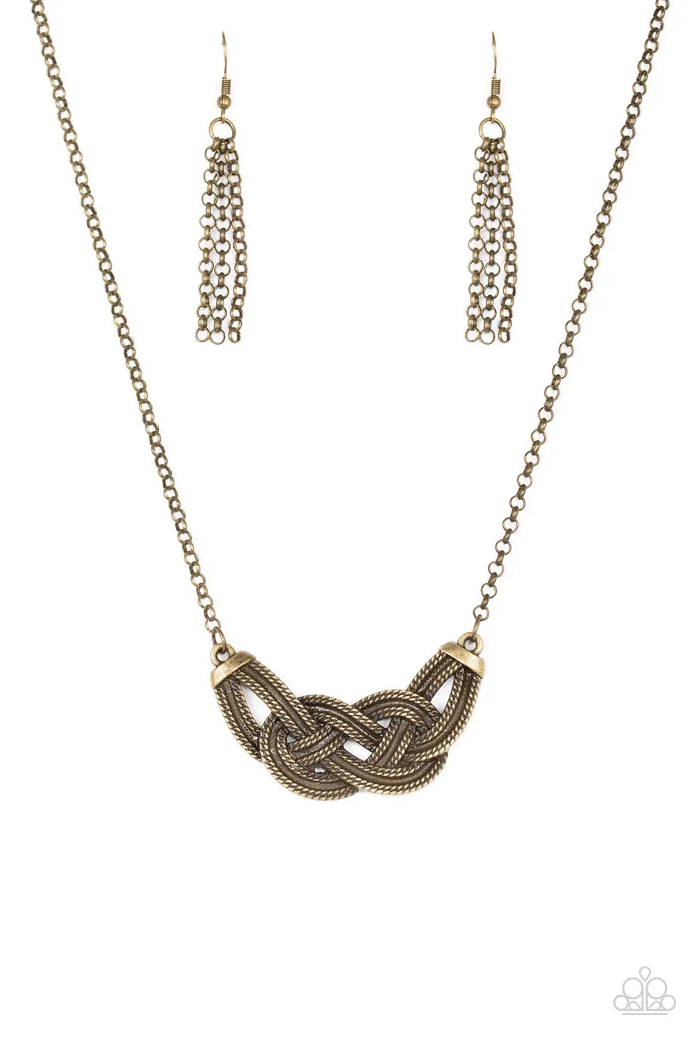 Paparazzi Nautically Naples Brass Necklace Set