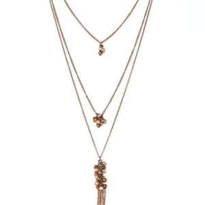 Paparazzi Necklace ~ Crystal Cruiser - Copper