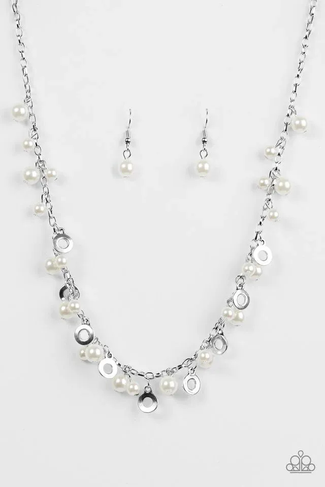 Paparazzi Necklace ~ Elegant Ensemble - White