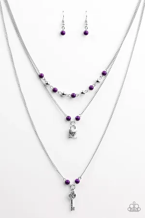 Paparazzi Necklace ~ Major Key - Purple