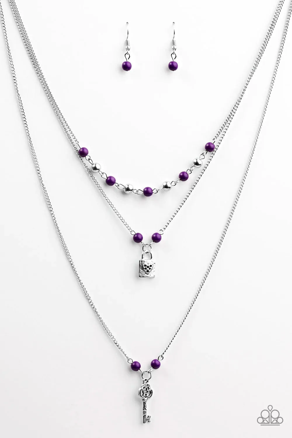 Paparazzi Necklace ~ Major Key - Purple