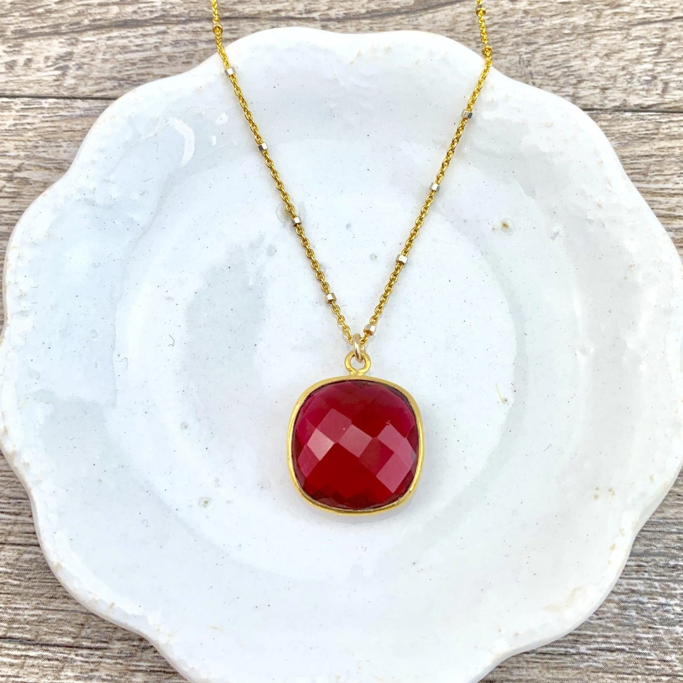 Perfect Gift Everyday Gemstone Pendant Necklace