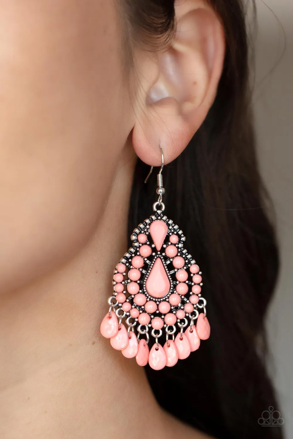 Persian Posh - Orange Paparazzi Earrings