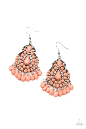 Persian Posh - Orange Paparazzi Earrings