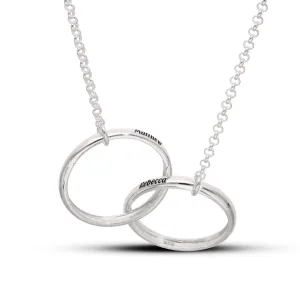 Personalised Sterling Silver Interlocking Necklace