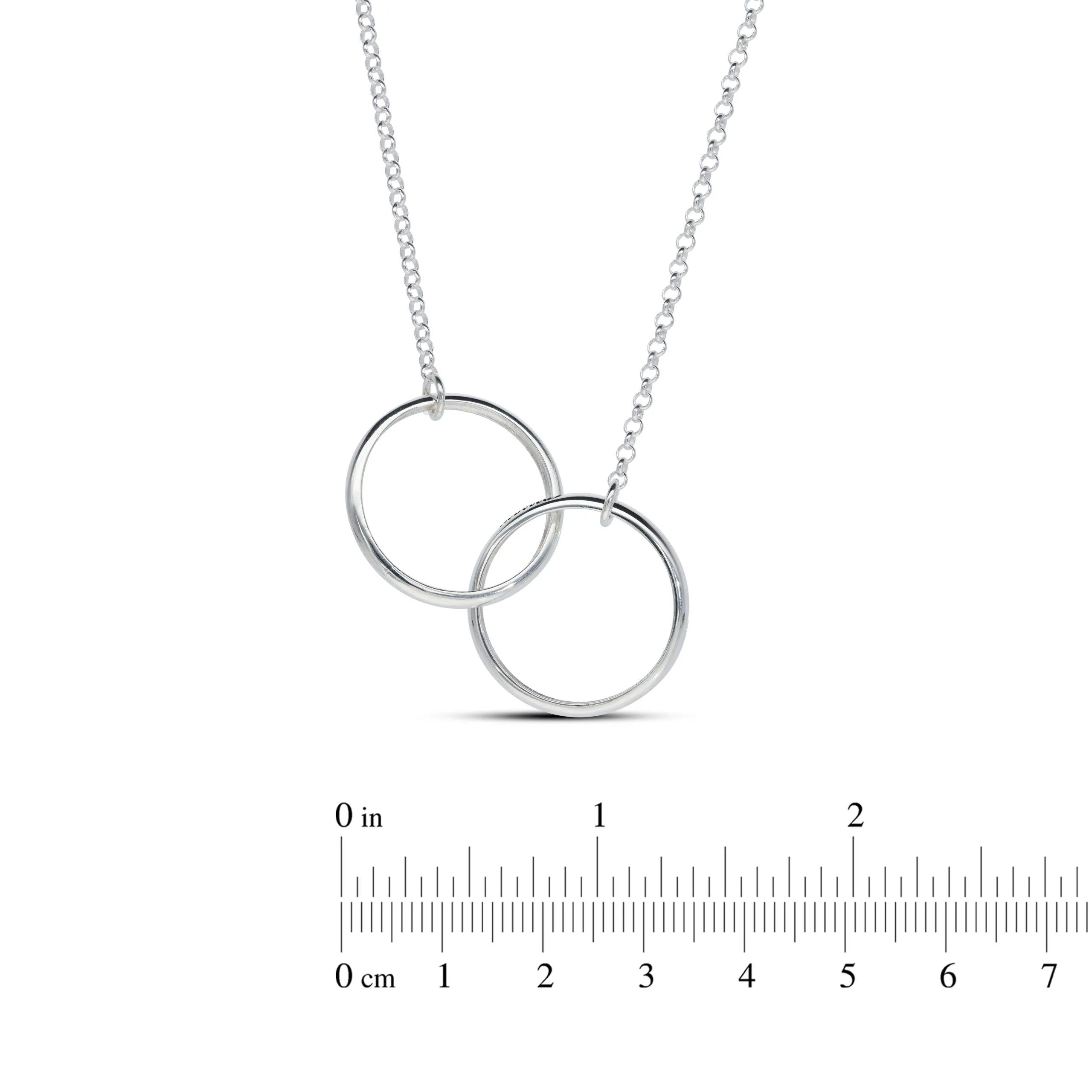 Personalised Sterling Silver Interlocking Necklace