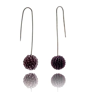 Purple Bead Earrings