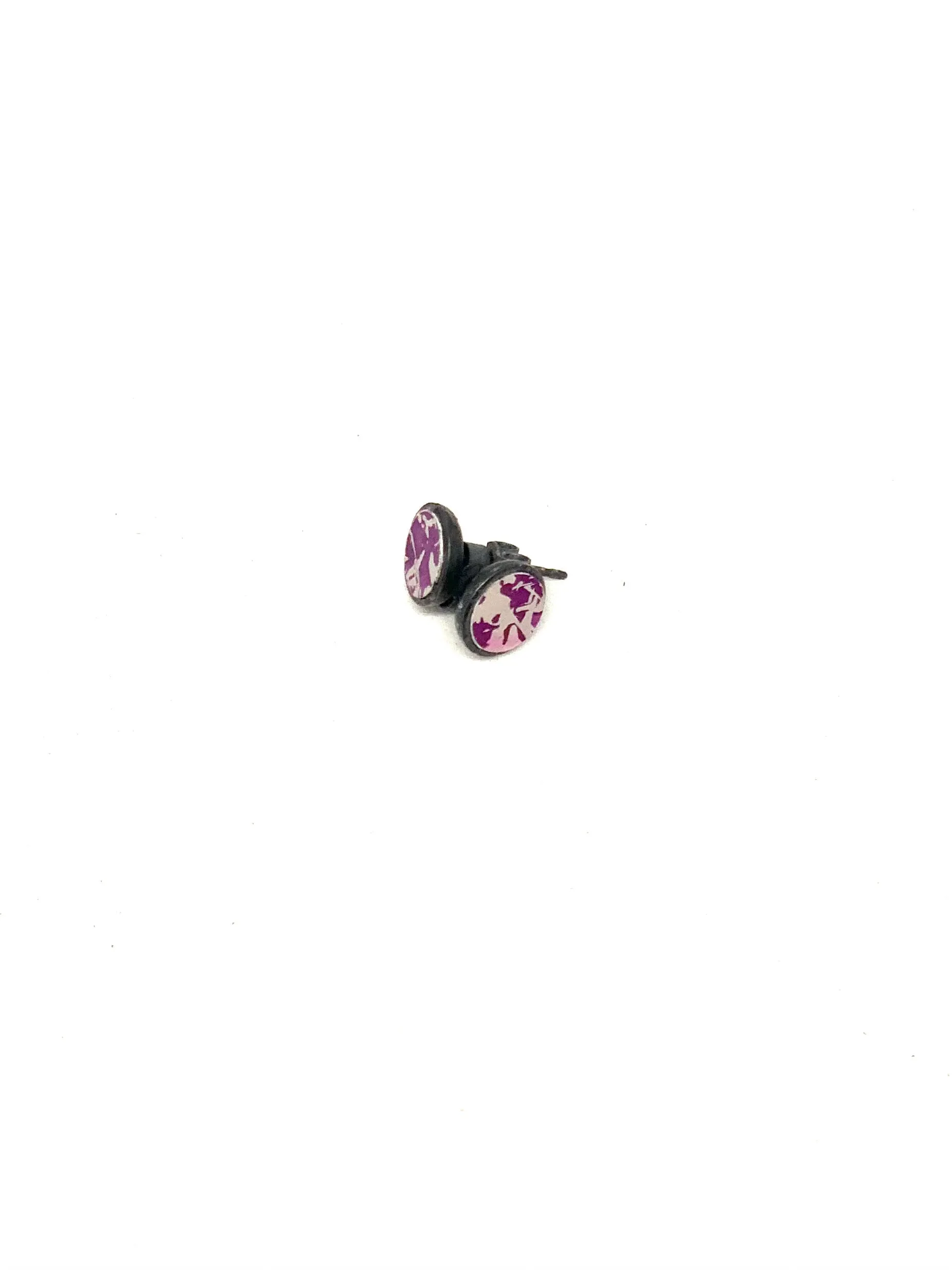 Purple Oxidised Stud Earring