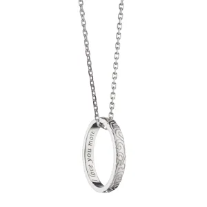 "I Love You More" Engraved Poesy Ring Necklace