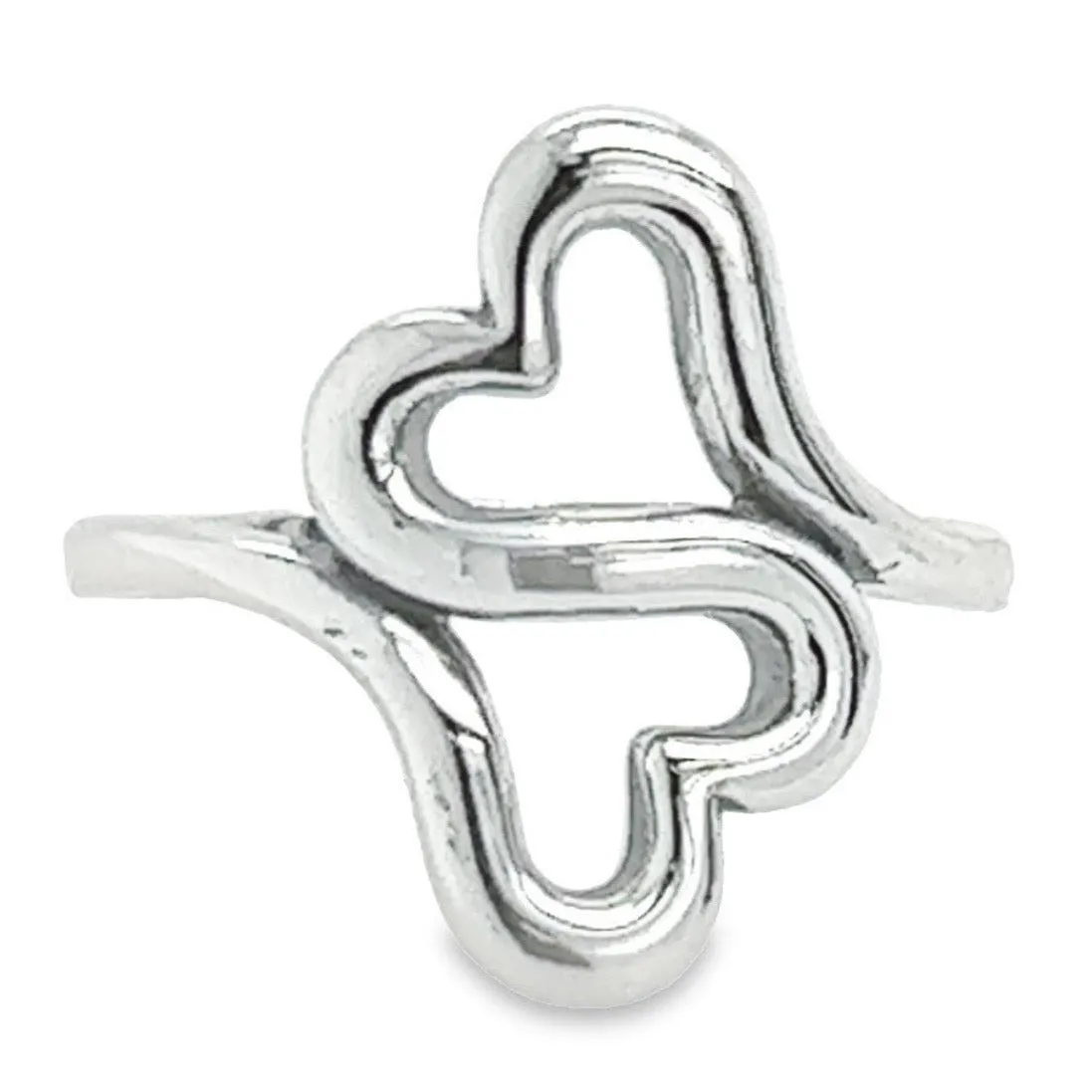 R14 Two Hearts Ring