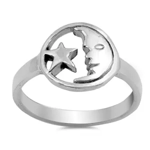 R150 Moon And Star Ring