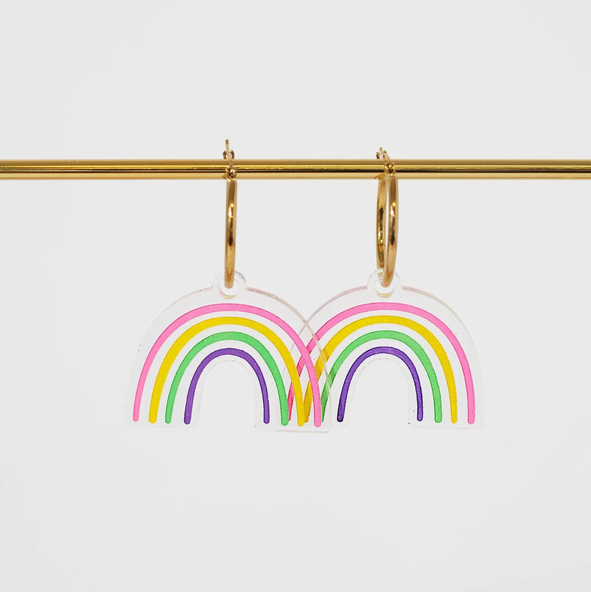 Rainbow Hoop Earrings