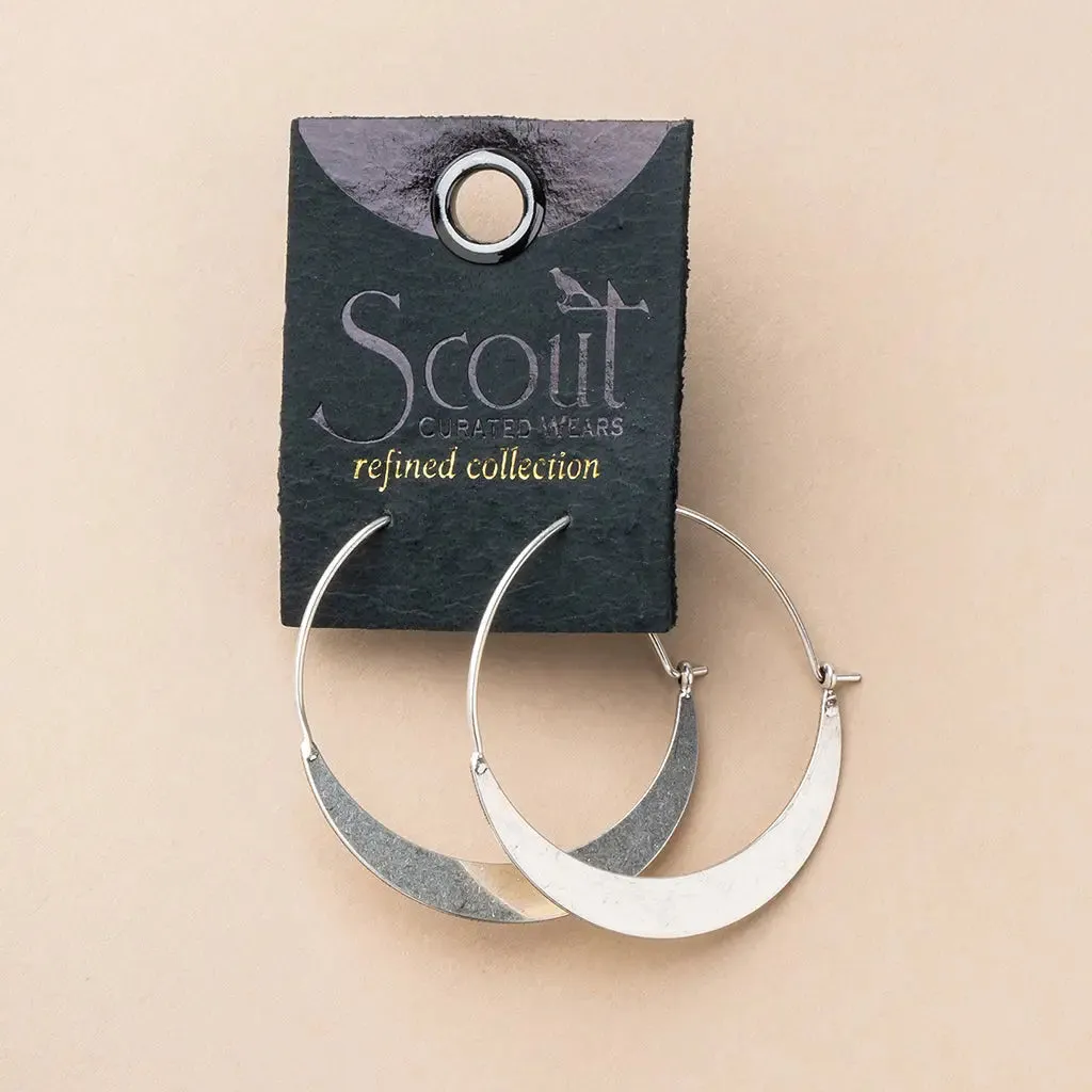 Refined Earring Collection - Crescent Hoop