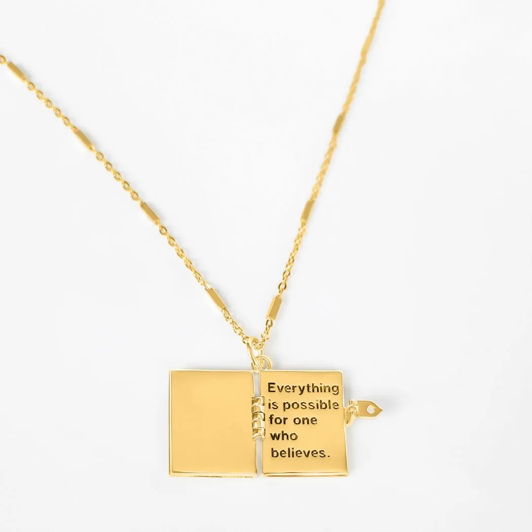 Secret Scriptures Locket: Believe - Gold