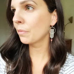 Silver Art Deco Style Earrings