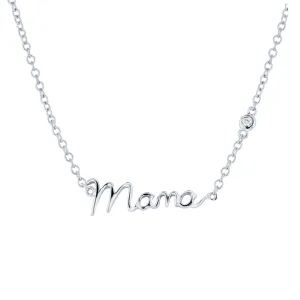 Silver Mama Diamond Necklace