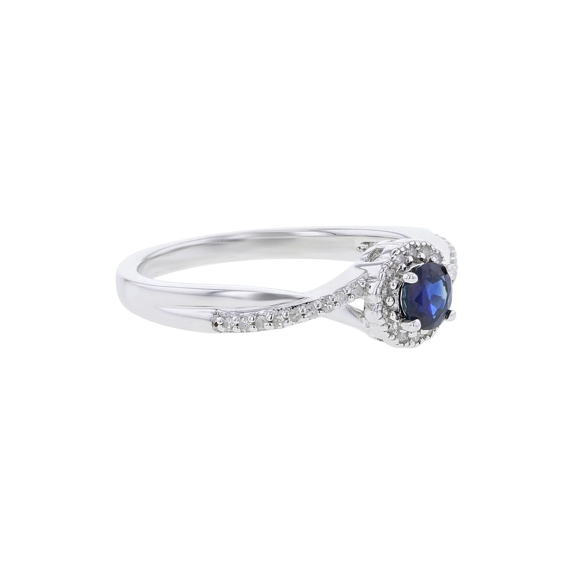 Silver Sweet Treat Sapphire & Diamond Ring