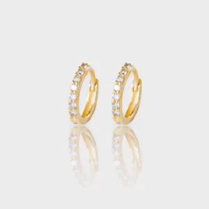 Small Diamond Crystal Hoops