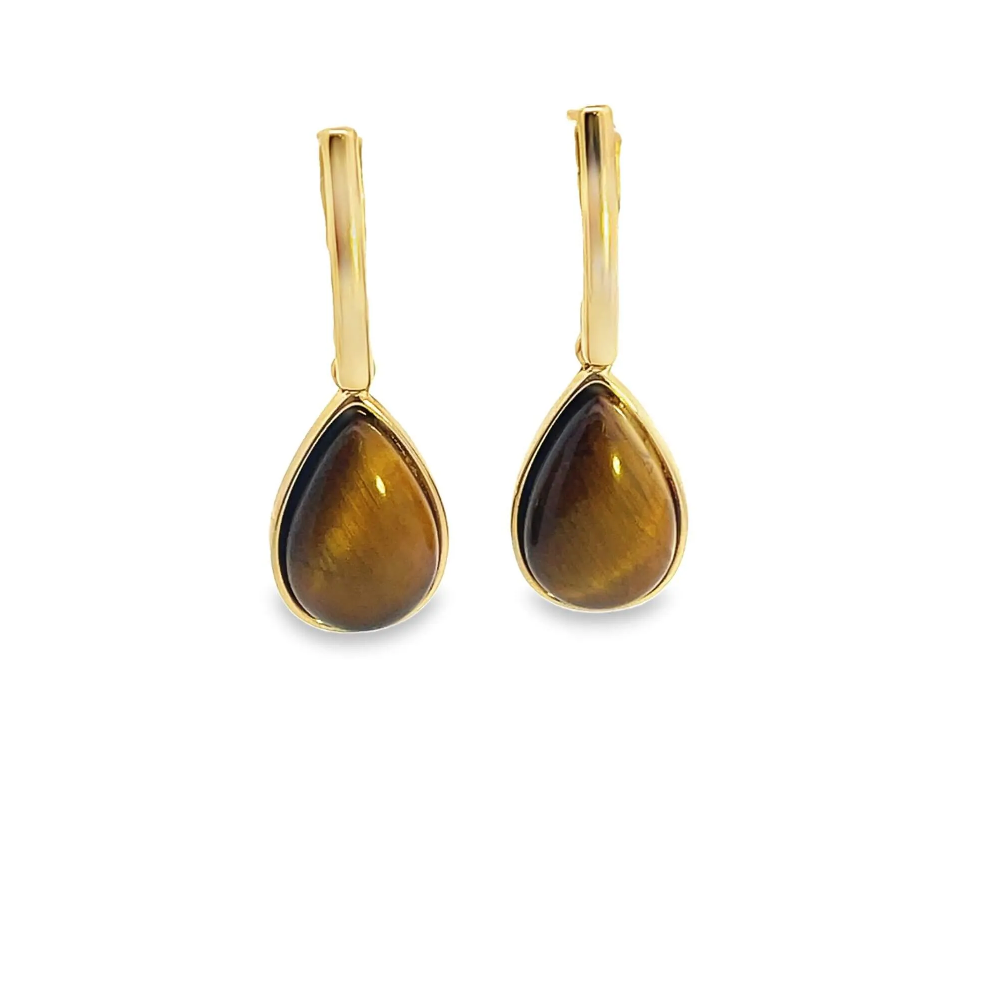 Tear Drop Natural Gemstone Earrings (L227B)