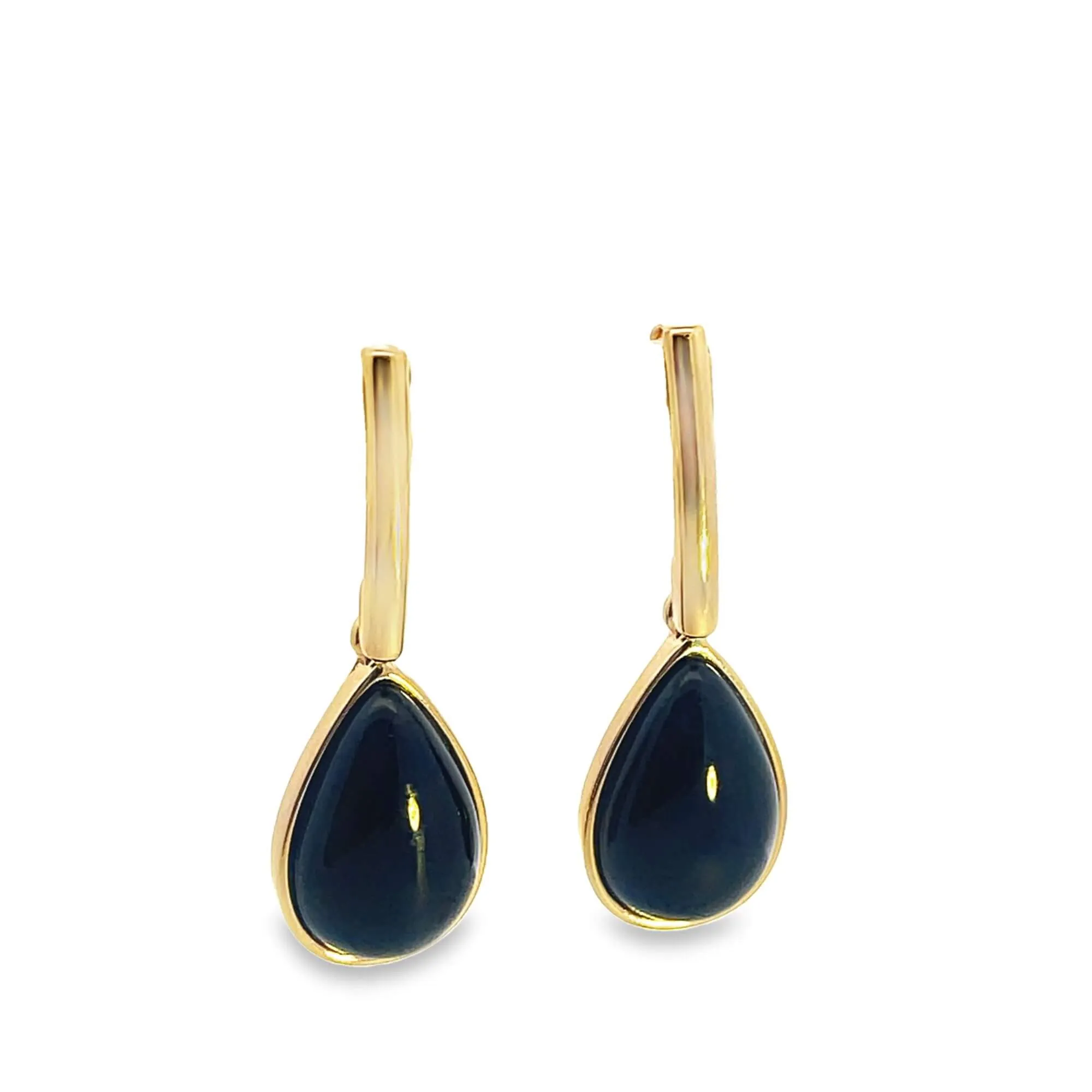 Tear Drop Natural Gemstone Earrings (L227B)