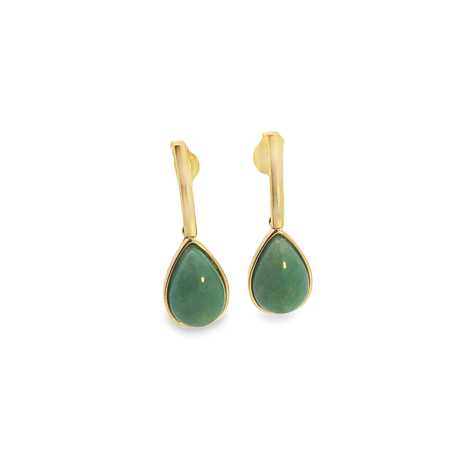 Tear Drop Natural Gemstone Earrings (L227B)