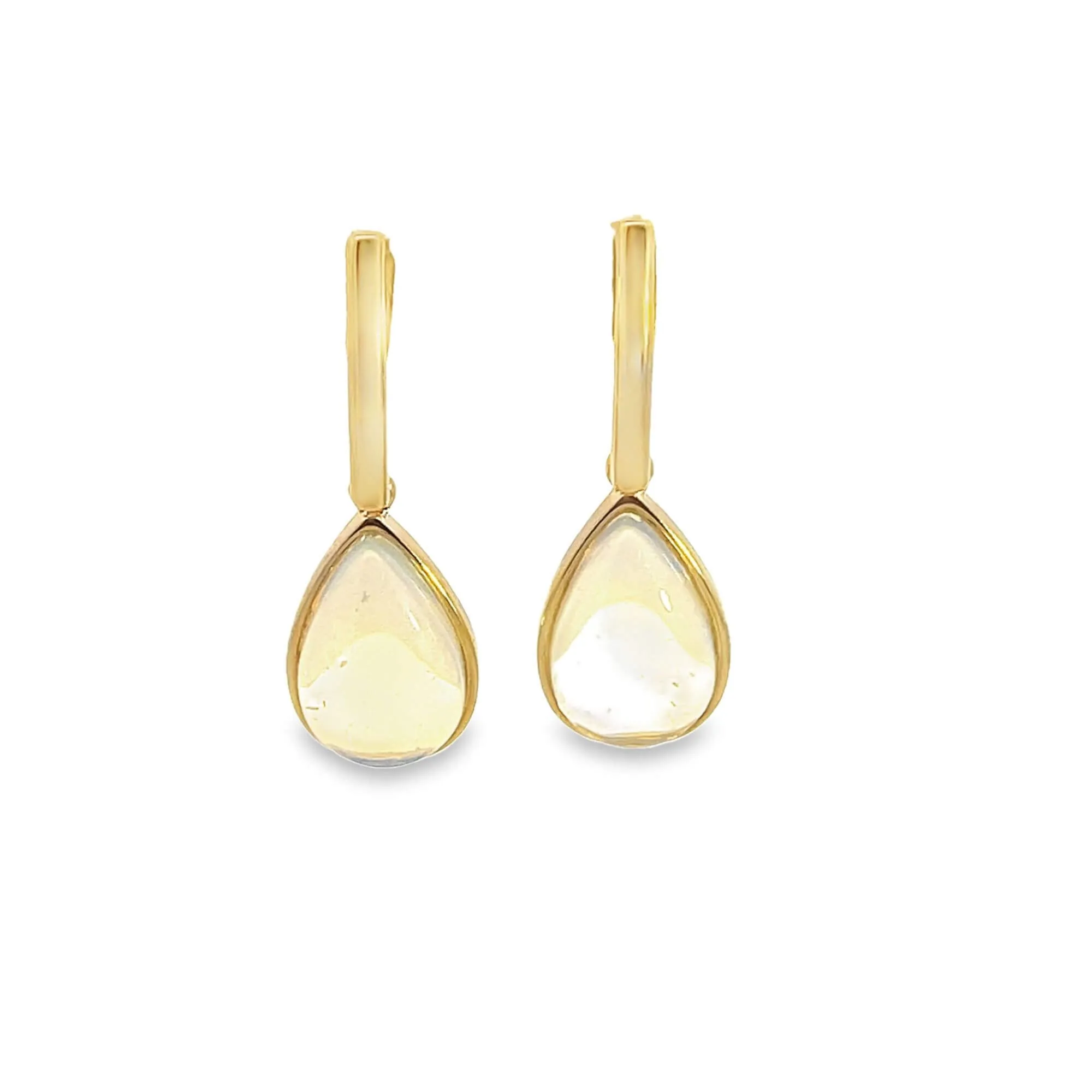 Tear Drop Natural Gemstone Earrings (L227B)