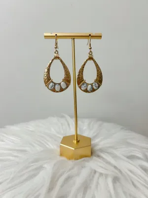 Teardrop Marble Earrings