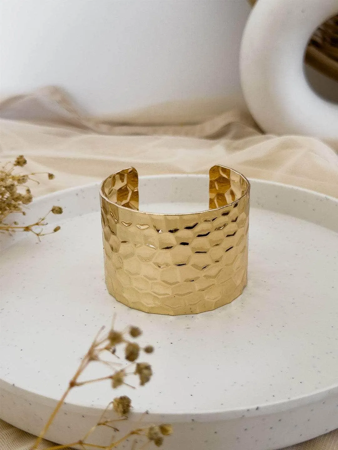 Textured Cuff Wide Bangle