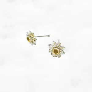 Tiny Lotus Stud Earrings