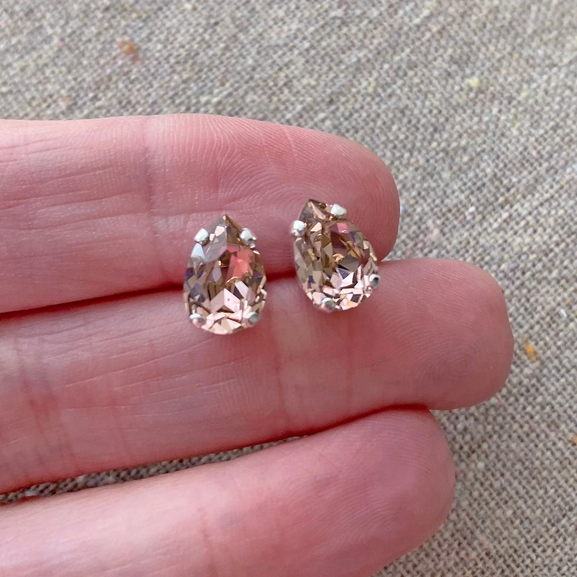 Tiny Pear Post Earrings