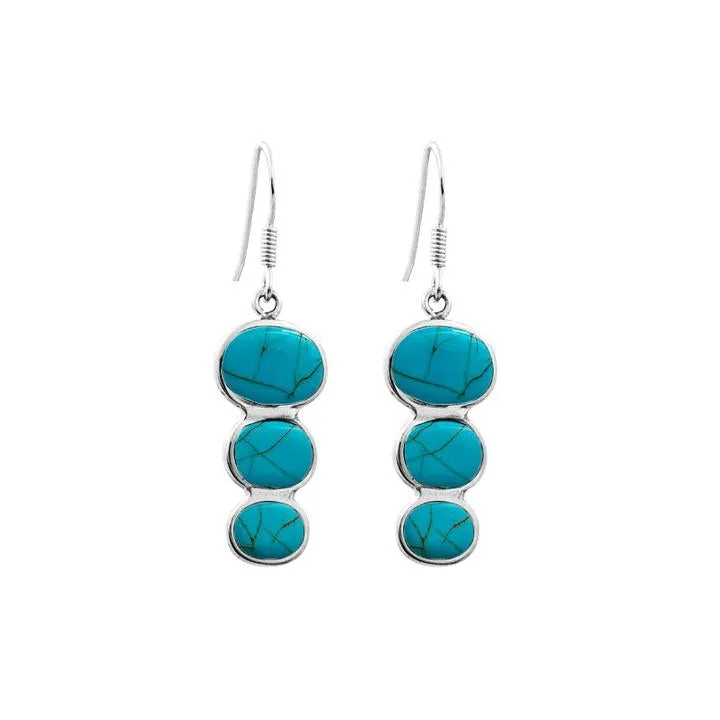 Turquoise Oval Earrings