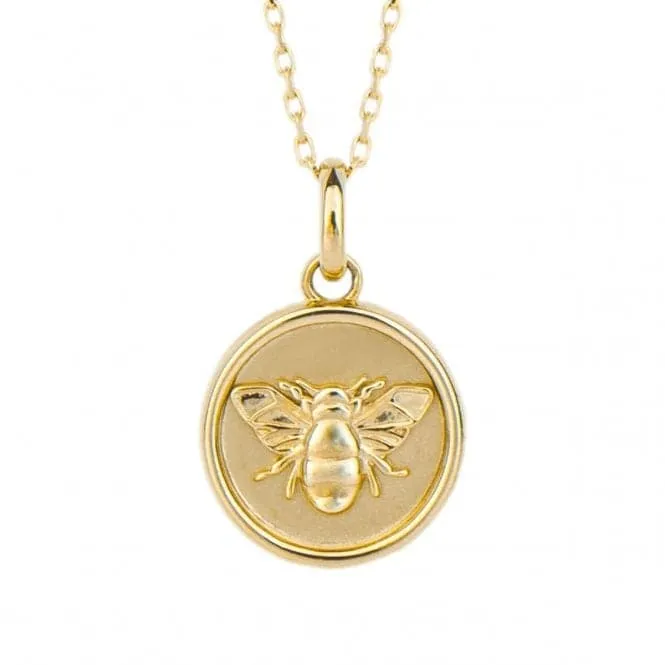 Yellow Gold Bee Medal Pendant GP2341